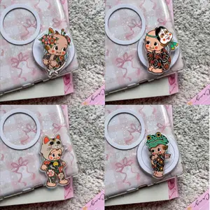 Cute Frog Hat Tattoo Baby Cute Phone Grip, Kawaii Maneki Neko Cat Griptok, Hyottoko Mask Japanese Vibe Phone Stand, Full Inked Baby Doll Accessory, Aesthetic Creative Holder