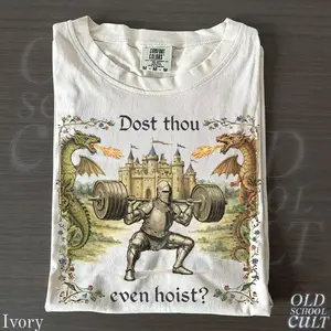Dost Thou Even Hoist Medieval Gym Retro T-Shirt Q06