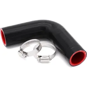 1-1/4 inch 90  Radiator Hose Rubber Elbow 4-Ply with 2 count Stainless Steel T-Bolt Clamp for Turbo/Intercooler/ Piping