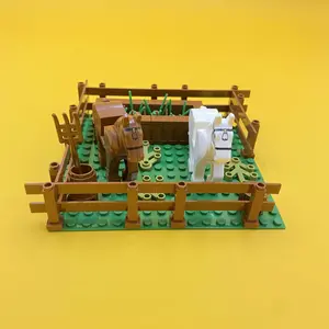 Creative Farm Design Building Blocks, Building Block Sets, 51pcs/set Small Particle Assembly Horse Farm Model Toys, Stacking Building Blocks Model Toys