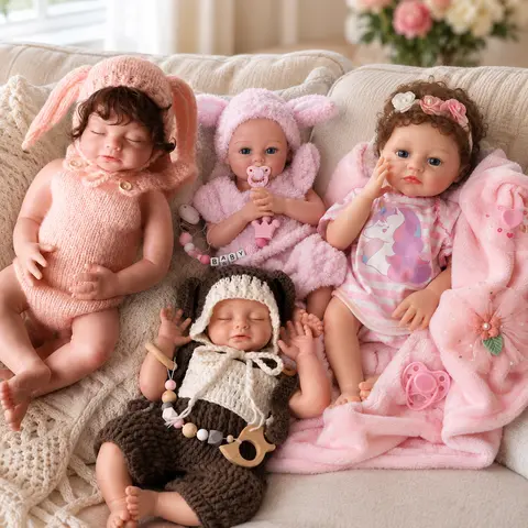 BABESIDE Mewaii Unisex Lifelike Newborn Doll - 12/16/20in Bath-Safe Silicone Reborn Doll, Age 3+, 12-Inch Phoebe Blue Eyes Painting Head, Weighted Body, Skin-Like Touch, Calming Effect, Gentle Water Cleanup, Poseable Limbs, Complete Accessories, Gift Box