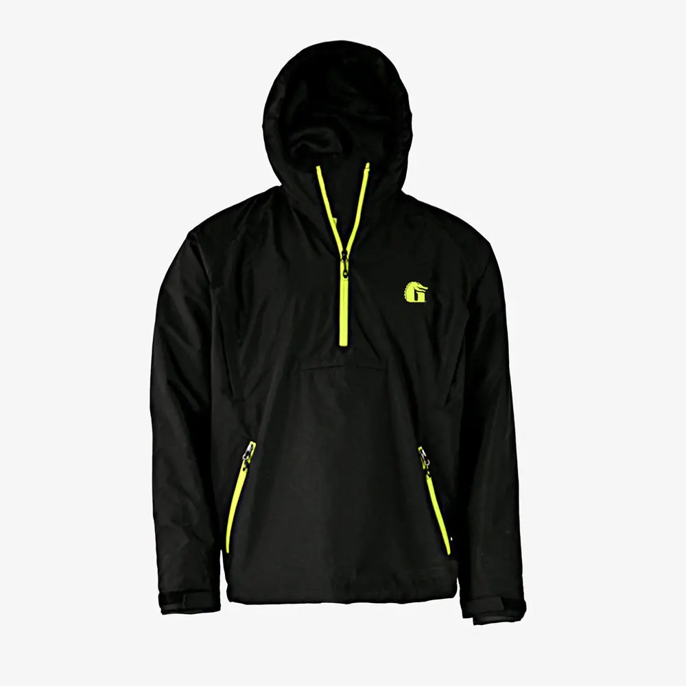 Waterproof 1/2 Zip Bog Hoodie | Mens - Black/Lime