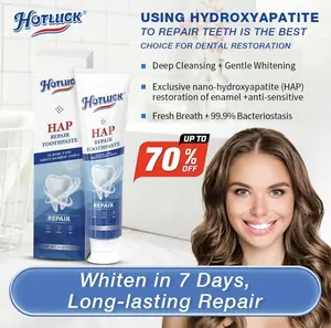 Hotluck Fluoride-Free HydroxyapatiteToothpaste-Whitening, PlaqueControl, Cavity revention, andStrengtPhens Teeth for the Whole FamilyOral