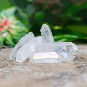 Down to Earth Angel Aura Quartz Crystal Point