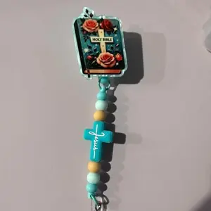 Bible, interchangeable beaded badge reel