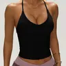 Tkitk seamed Polyester Sporty Backless Top, Lightweight Breathable Design, Ideal for Cycling & Outdoor Yoga Activities, High Stretch Activewear