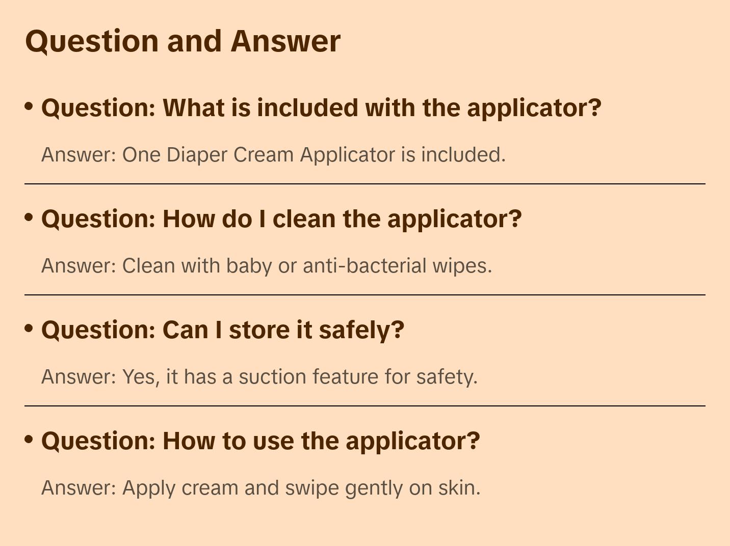 Diaper Cream Applicator