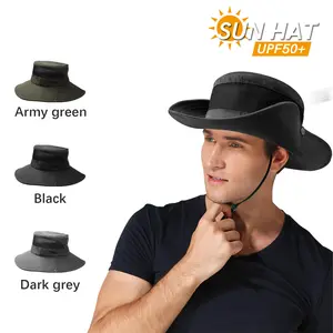 UV Protection Foldable Wide Brim Sun Hat Fishing Bucket Cap Waterproof Summer