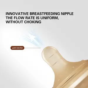 Anti-Colic Glass Baby Bottle 4oz for Newborns, Breastfeeding-Like Nipple, Bottom Vent to Reduce Gas & Colic, 4 Flow Levels, Easy Clean, BPA-Free, Perfect First Bottle