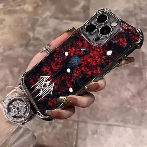 Angels Demons S-Sleep Token Arcadia Album Goose Pattern Aesthetic Electroplated   for iPhone 17, 16, 15, 14, 13, 12, 11 Pro Air Plus ProMax and Samsung S26-S22 Plus shock-absorbing phone cases, fashionable gift. magsafe tough shockproof