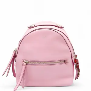 Pre-owned FENDI Leather Backpacks By The Way Backpack Calfskin Pink (0614n3)