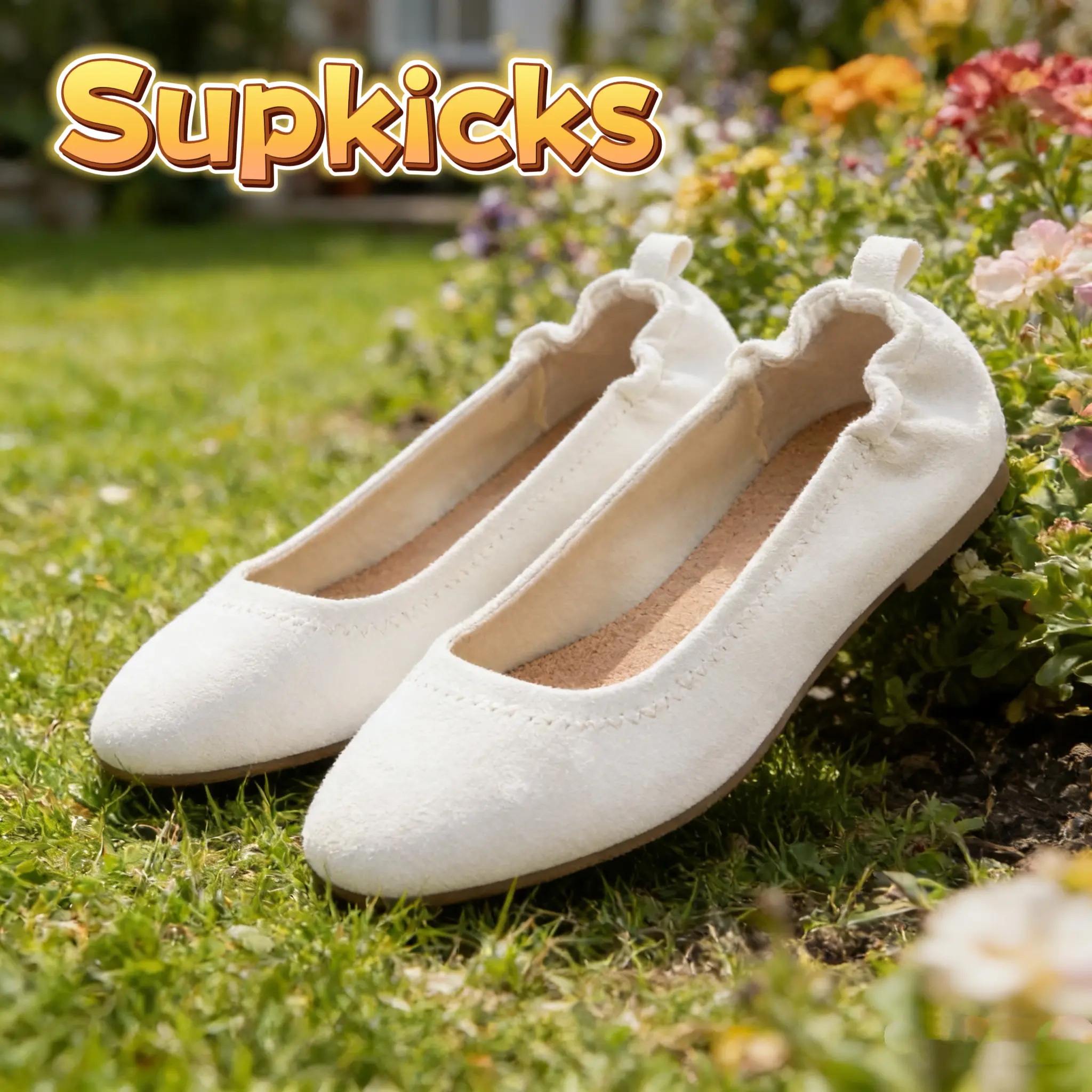 Supkicks 2026 Model Flat-Bottom Daily Commuting Ballet Shoes Fashionable & Comfortable Single Shoes for Autumn Use