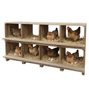 Nesting Boxes for Chickens, 8 Compartments Chicken Nesting Boxes for Chicken Coop, Wall Mount Wooden Nest Box for Chickens, Hens, Ducks, Backyard and Poultry Farms