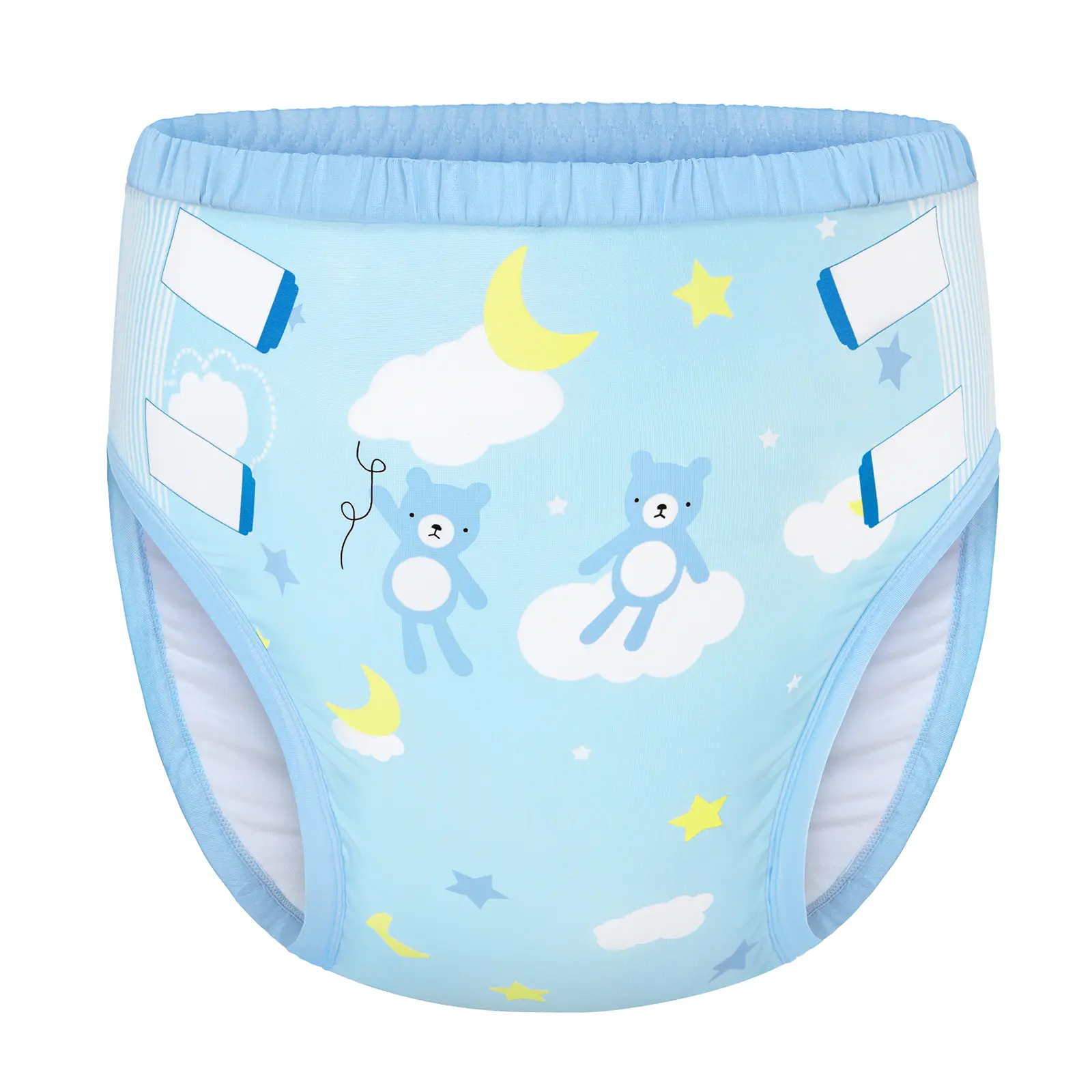 LITTLEFORBIG Little Dreamers Adult Training Pants - Cute Cloud Print, Soft Silky Polyester-Spandex, Washable Reusable Single Item Underwear (Special Personal Care Adult Diapers)