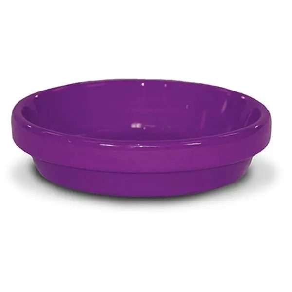 Ceramo 173786 Plant Saucers, 5.75x0.75" Powder Coated Violet Ceramic Saucers - Pack of 10, Size 5.75X0.75"