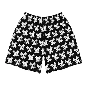 CC All-Over Print Unisex Athletic Long Shorts'Black/White