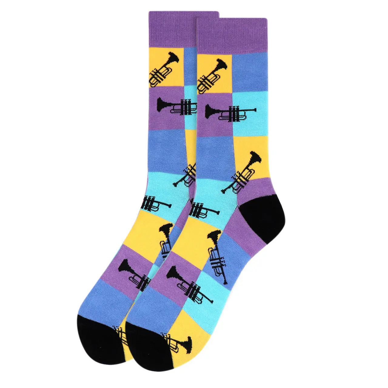 Men's Trumpet Crew Socks - Gift for musician or music teacher!