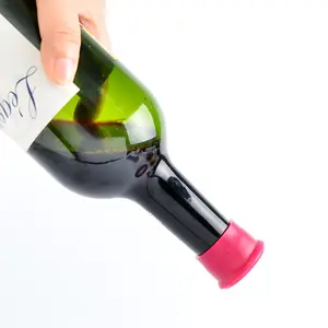 Reusable Silicone Wine Stopper, Prevents Leakage, Fits Various Bottle Mouth Sizes, Perfect for Christmas, Birthday, New Year Gifts, Home Bar Accessories