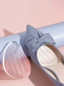 1 Pair High Heel Foot Cushion, Forefoot Insert Cushion Pads for Women Shoes, Anti Slip Silicone Foot Pain Relief Pads for High Heels Sandals Gel Shoe Insoles