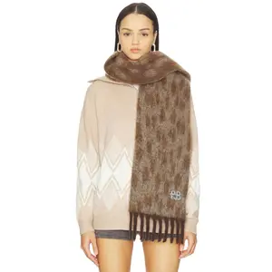 Ruslan Baginskiy Scarf in Beige & Brown