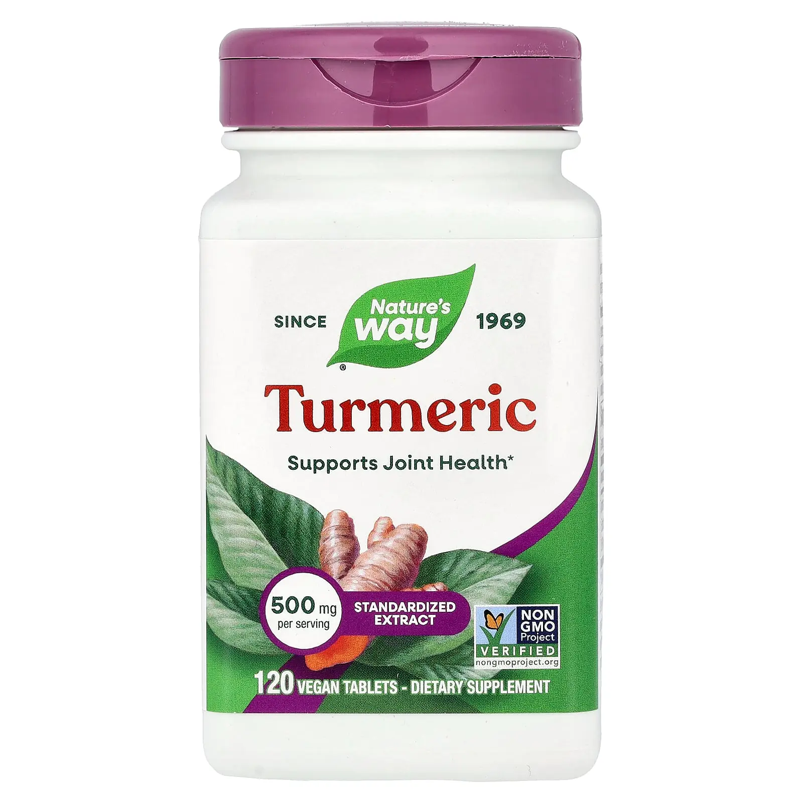 Nature's Way Turmeric, 500 mg, 120 Vegan Tablets