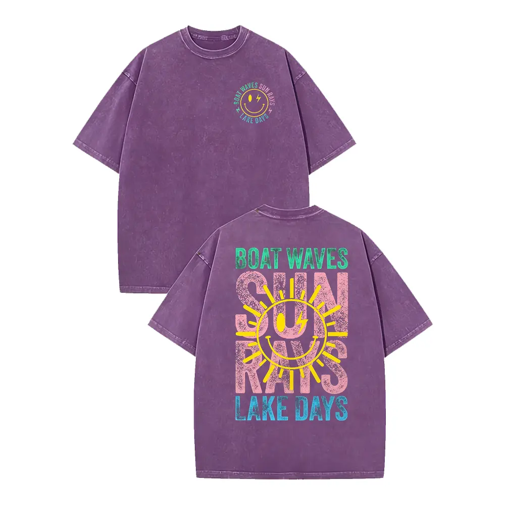 Washed T-shirt-Purple