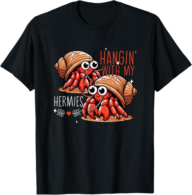 Hanging With My Hermies Hermit Crab Lover Funny Hermit Crab T-Shirt