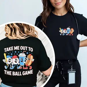 Take Me Out ToThe Ball Game Shirt, Baseball Hot Dog Bat Ball Shirt, Baseball Game Day T-shirt, Baseball Mom Shirt, Game Day Baseball, Game Day Tee for Women