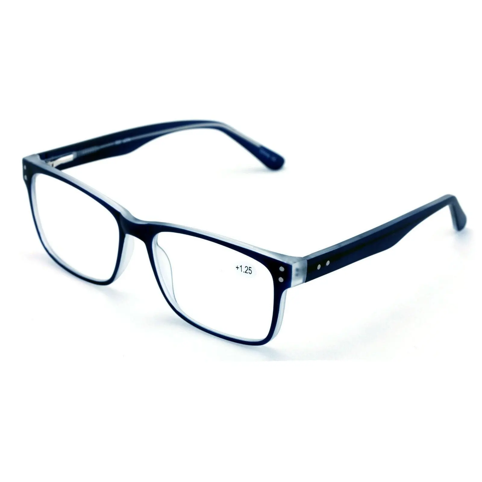 Large Men Premium Rectangular Reading Glasses Optical Frame Reader Spring Hinge 1498