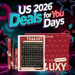 Fulluxy Diamond Stack | Classic Full Volume Lashes | DIAMOND STACK Kit Fluffy, Long-Lasting & Easy DIY | Complete Set with Glue Remover & Tweezer for Beginners | One Layer = Bold, Luxe Volume