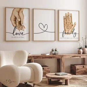 Personalized posters with names - family posters - wall hanging decoration - poster wedding love