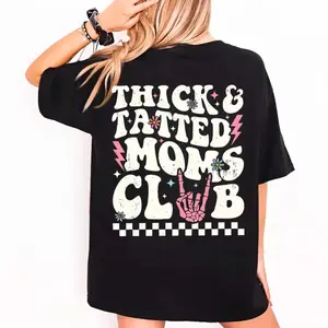 Thick and Tatted Moms Club Shirt, Tattoo Mom Graphic Tee, Curvy Mom Outfit, Confident Mom Shirt Women, Streetwear Mom Style T-Shirt Sweatshirt Hoodie
