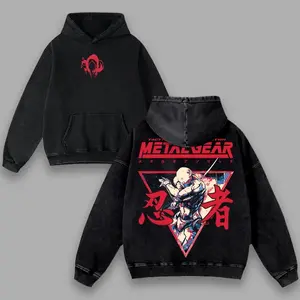 Metal Gear Solid “Solid Snake Tactical” Vintage Washed T-Shirt – 2-Sided Print Unisex Cotton Graphic Tee, 90s Game Streetwear Hoodie