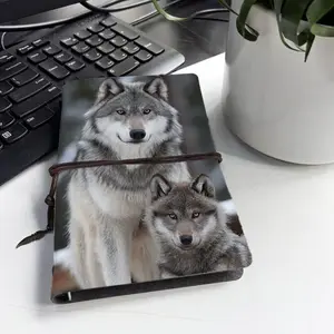 A6 Composition Notebooks, Versatile Notebook, 7.28"x4.92"x0.59", Thick Paper, Unique Cover with Wolf Cub Design, Ideal for Writing