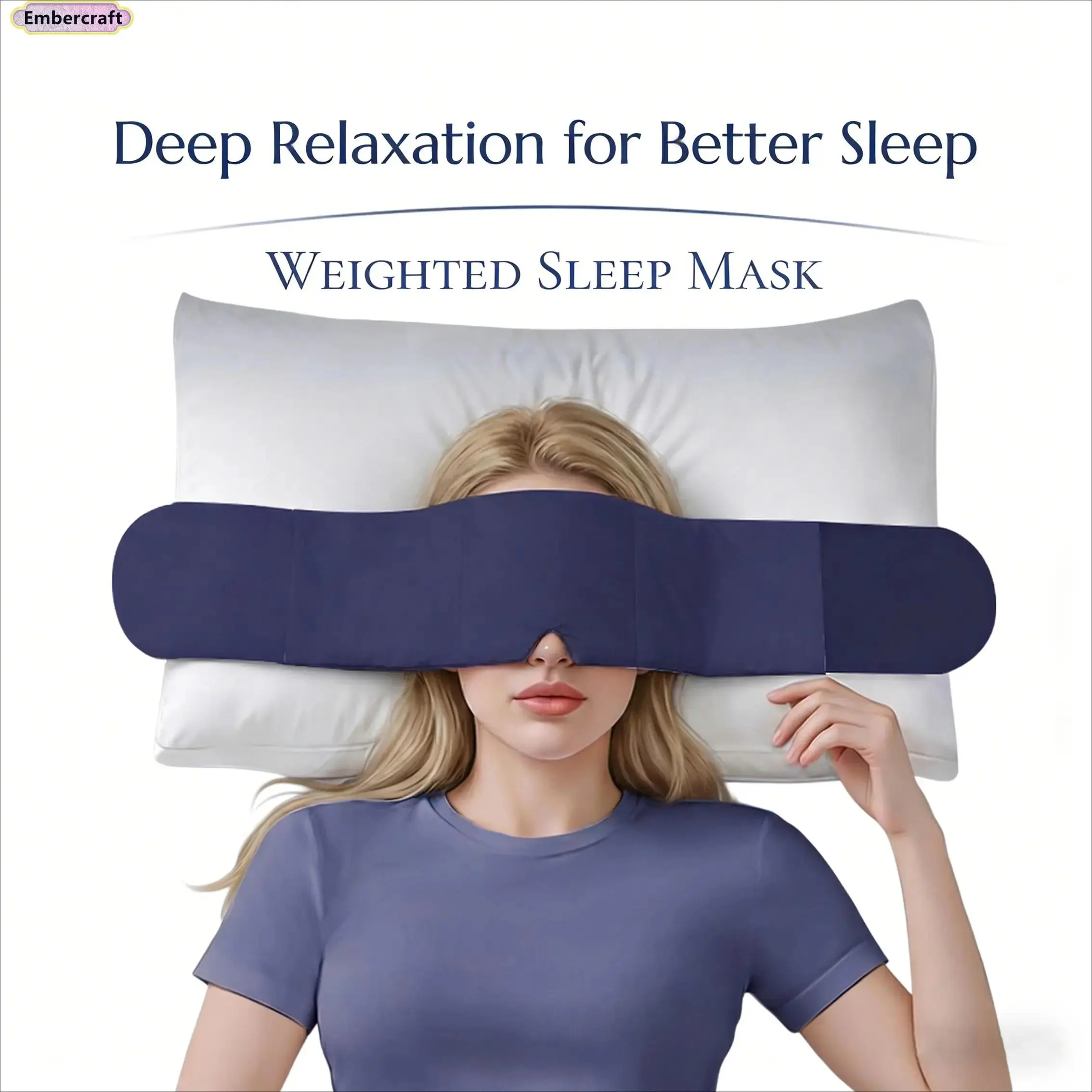 Weighted Sleep Mask for Side Sleepers - "Weighted Blanket for Your Eyes". Dual Fabric Cooling Ice Silk & Fleece Wrap Eye Cover. Adjustable Lash Extension Friendly Eye Mask, 100% Blackout for Deep Sleep, Travel & Migraine Relief Silicone Eye Masks