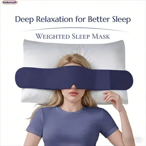 Weighted Sleep Mask for Side Sleepers - "Weighted Blanket for Your Eyes". Dual Fabric Cooling Ice Silk & Fleece Wrap Eye Cover. Adjustable Lash Extension Friendly Eye Mask, 100% Blackout for Deep Sleep, Travel & Migraine Relief