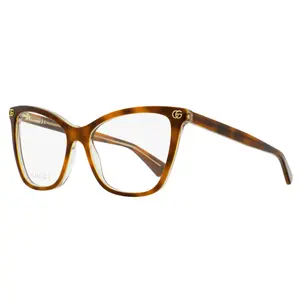 Gucci Emblem Butterfly Eyeglasses GG1817O 004 Havana/Clear 55mm