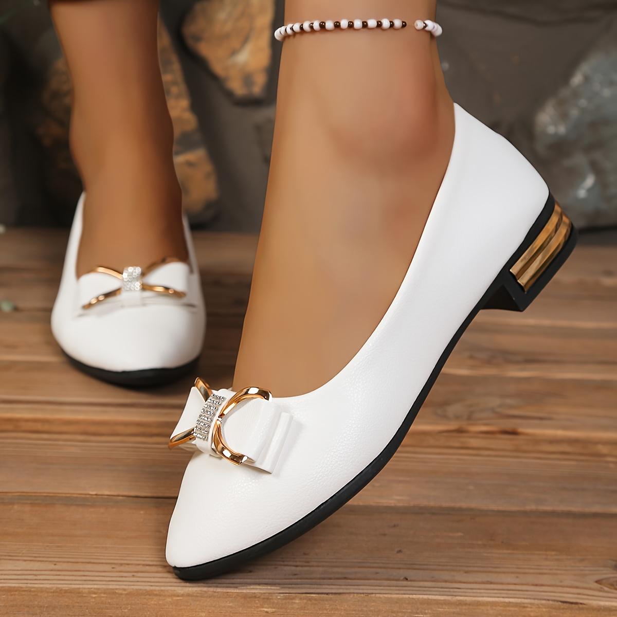 Women'S Home Outdoor Casual Easy Versatile Pointed Toe Lychee Texture Electroplated Electroplated Heel Decorative Strip Inlaid Sole Women'S Low Heel-On Heel, Women Shoes