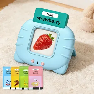 KIDGENIUS Bilingual Spanish & English Talking Flash Cards – 224 High-Frequency Words, Montessori Educational Toys, Bilingual Instruction Cards, Safe Vocabulary Tools for Kids Ages 2-8, Perfect Easter Gifts, Interactive Flash Cards