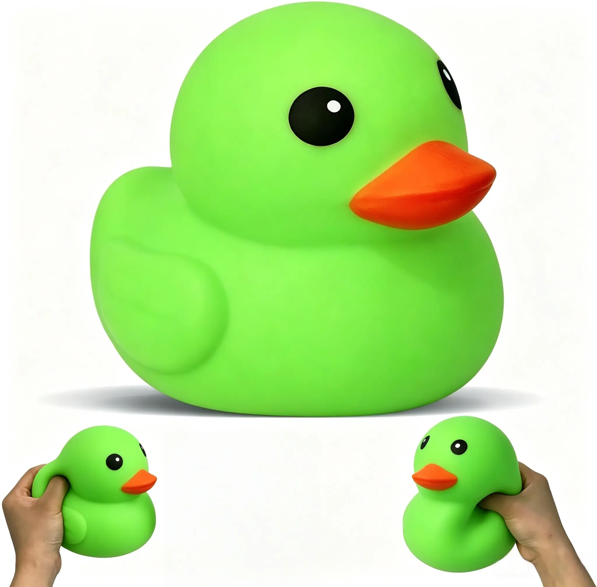 4 Colors Duck Jumbo Squishy Squeeze Sensory Fidget Soft TPR Anxiety Relief Toy