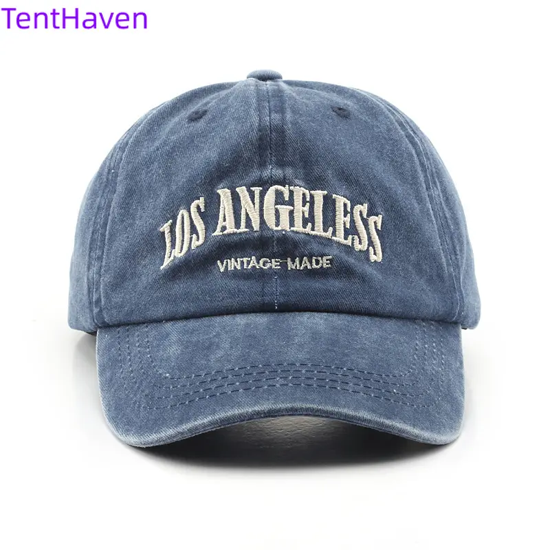 Retro Washed Denim Baseball Cap with 2026 Embroidery, Unisex Soft Top Portable Headwear for Casual Outdoor Sports and Athleisure, Cotton