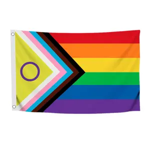 LGBTQ+ Progress Pride Flag, Perfect for Pride Events and Celebrations, Ideal Gift for LGBTQ+ Community and Allies, Party Decorations Banners