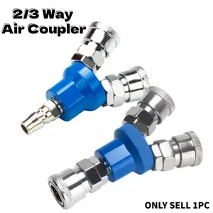 Pneumatic Quick Connect Fitting, Air Compressor 2/3 Way Splitter, Pm20 Male/sm20 Female, Fast Connector, Air Hose Connector, Air Hose Fittings, Auto Repair Woodworking Accessories