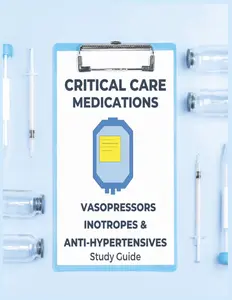 Critical Care Medications: Pharmacology of Common Vasopressors, Inotropes, and Antihypertensives Used in Critical Care, A Study Guide