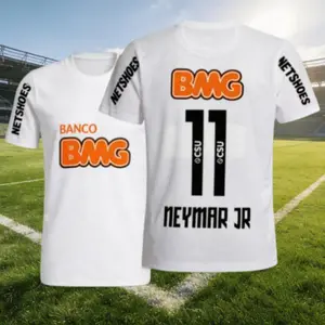 NO.11 Neymar JR 11 12 Home Short Sleeve Jersey Retro Soccer Jersey White Fans Version