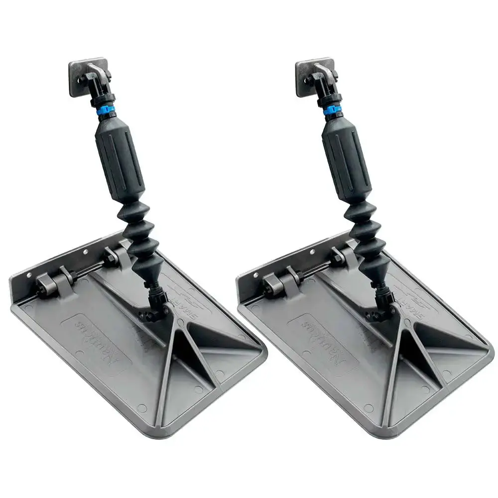 Smart Tabs SX Trim Tabs by Lectrotab 9.5" x 10" f/16'-18' Boats w/60lb Actuators - 60-150HP - Gunmetal Grey [SXG9510-60]
