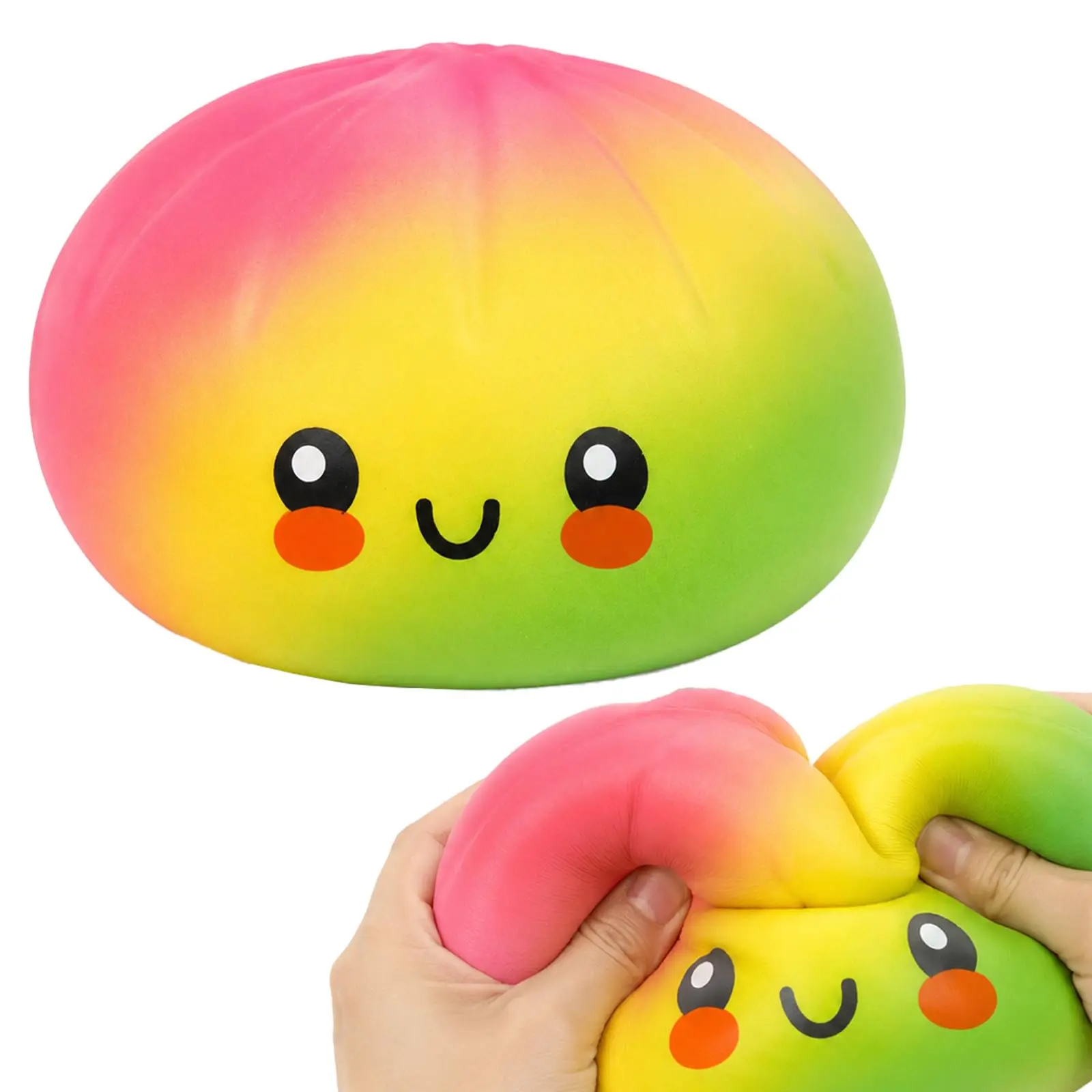 10in Unisex Giant Soft Squishy Dumpling, Large Steamed Bun Stress Relief Decompression Sensory Fidget Toy with ASMR, Kawaii Gift for Kids, Fidget Toy Asmr