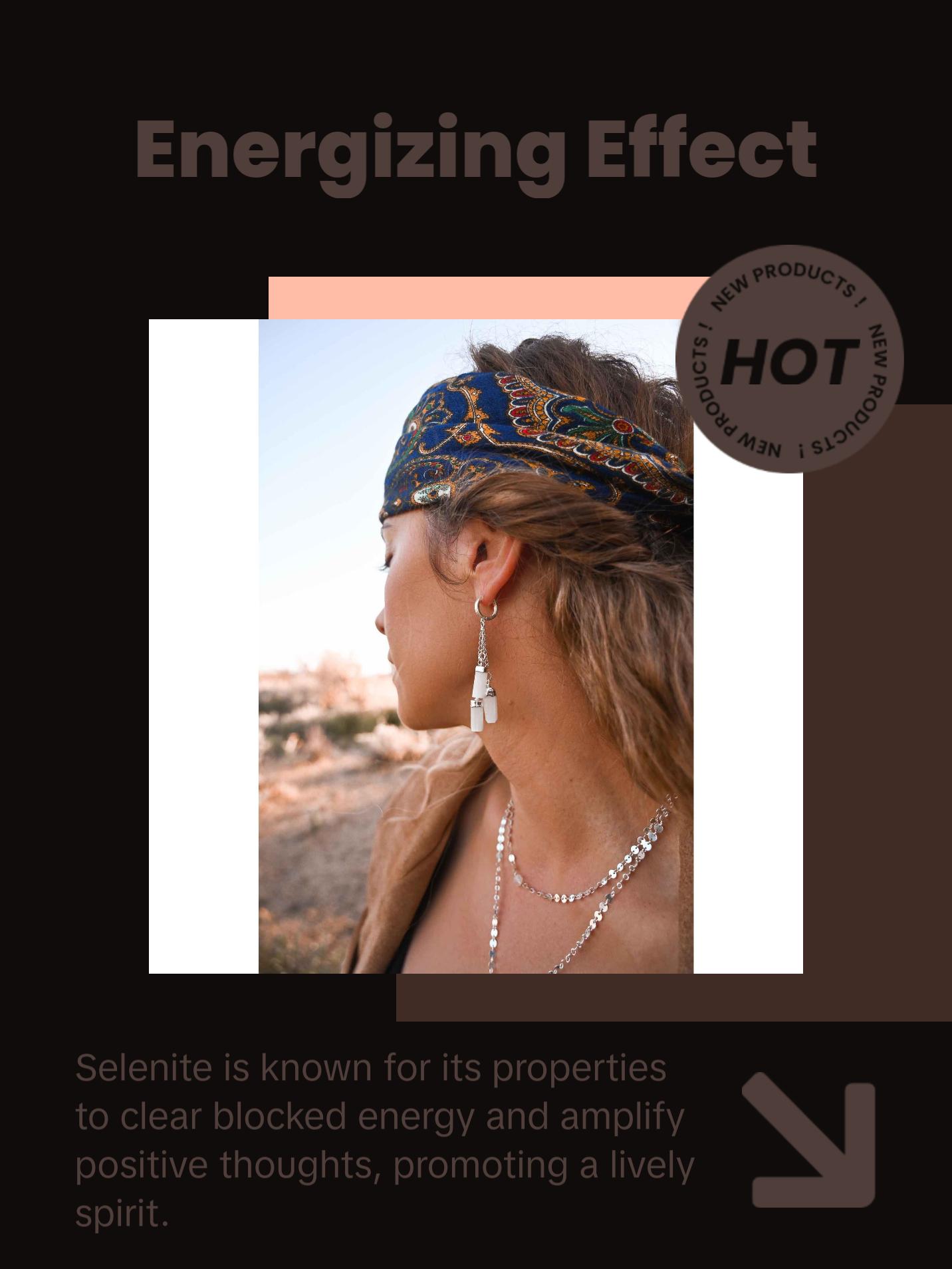 Spiritual Gangster Selenite Earrings