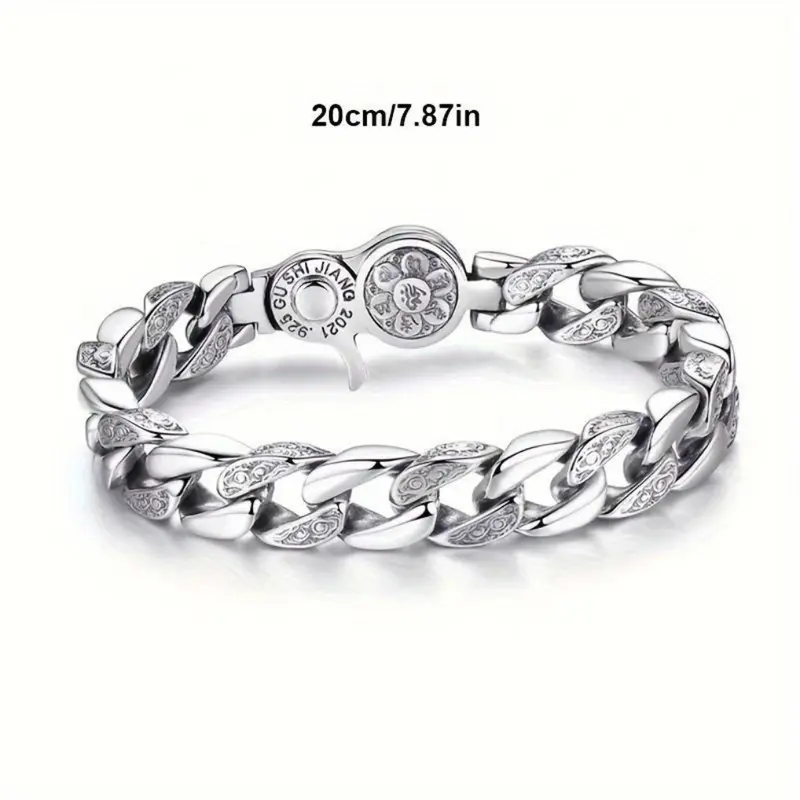 925 Sterling Silver Bracelet for Men and Women Classic Chain Design Durable Fashion Jewelry Perfect for Daily Wear Parties or Gift for Family and Friends Elegant Minimalist Accessory for Every Occasion