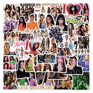 Katseye 60pcs Waterproof Stickers, Decorative iPad Collage, Notebook Stickers, Mobile Phone Case Support Materials, Star Peripherals Collection, Accessories